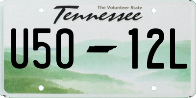 TN license plate U5012L