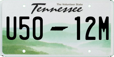 TN license plate U5012M