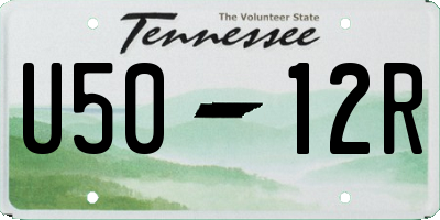 TN license plate U5012R