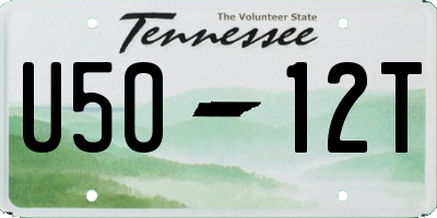 TN license plate U5012T