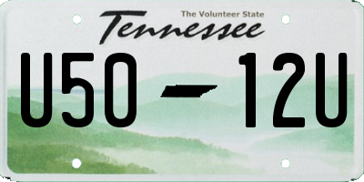TN license plate U5012U