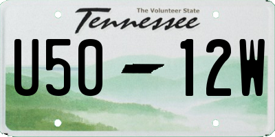 TN license plate U5012W