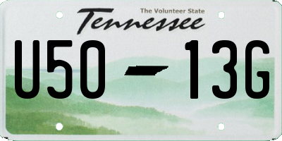 TN license plate U5013G