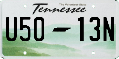 TN license plate U5013N