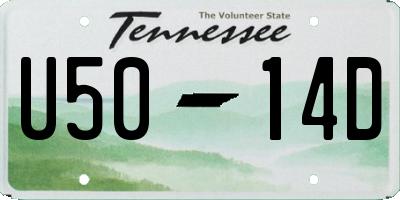 TN license plate U5014D