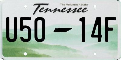 TN license plate U5014F