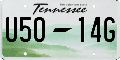 TN license plate U5014G