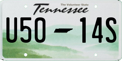 TN license plate U5014S