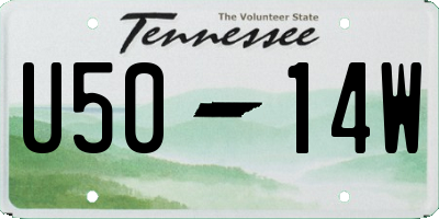 TN license plate U5014W