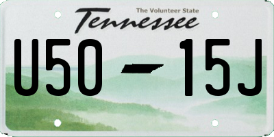 TN license plate U5015J