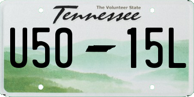 TN license plate U5015L