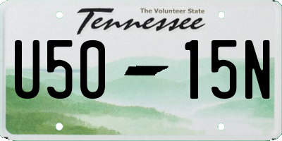 TN license plate U5015N