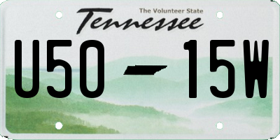TN license plate U5015W
