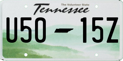 TN license plate U5015Z
