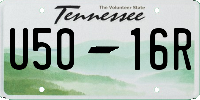 TN license plate U5016R