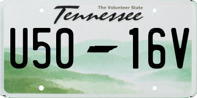 TN license plate U5016V