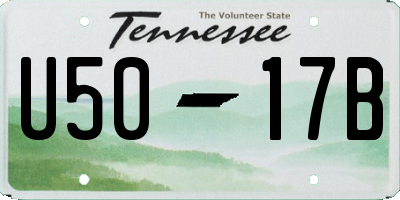 TN license plate U5017B