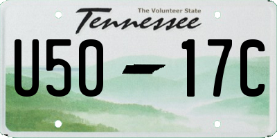TN license plate U5017C