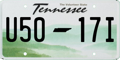 TN license plate U5017I
