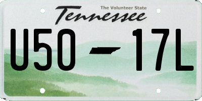 TN license plate U5017L