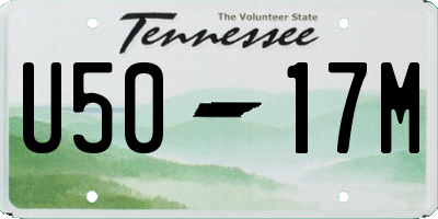 TN license plate U5017M