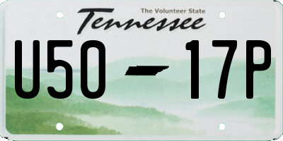 TN license plate U5017P