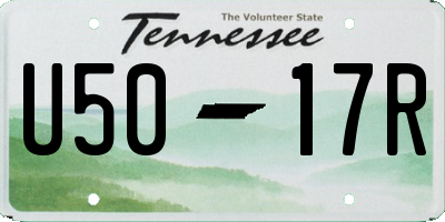 TN license plate U5017R
