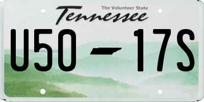TN license plate U5017S