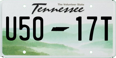 TN license plate U5017T