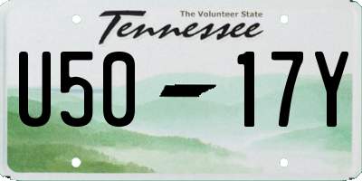TN license plate U5017Y