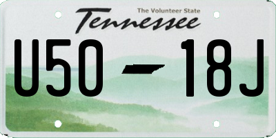 TN license plate U5018J