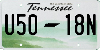 TN license plate U5018N