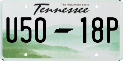 TN license plate U5018P