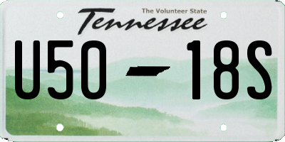 TN license plate U5018S