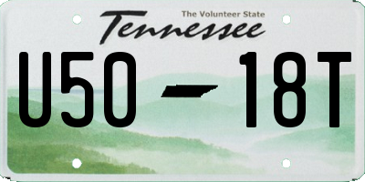 TN license plate U5018T