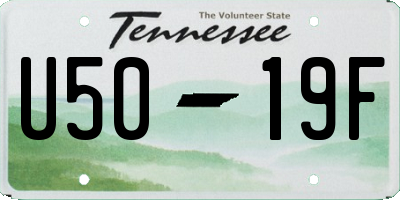 TN license plate U5019F