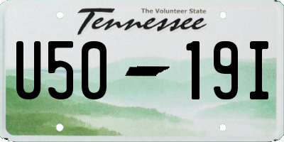 TN license plate U5019I