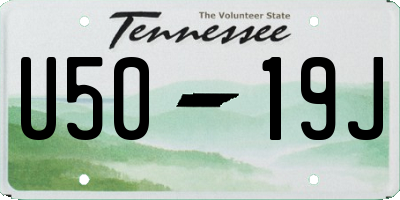 TN license plate U5019J