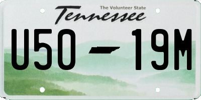 TN license plate U5019M
