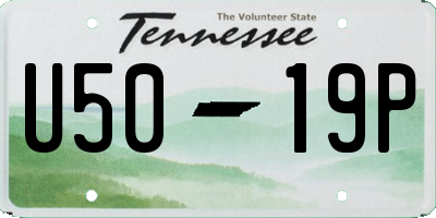 TN license plate U5019P