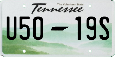 TN license plate U5019S