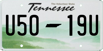 TN license plate U5019U