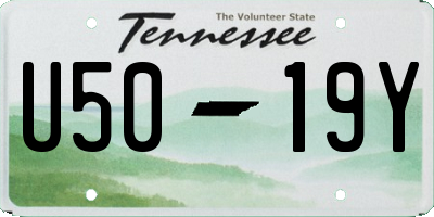 TN license plate U5019Y