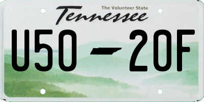 TN license plate U5020F