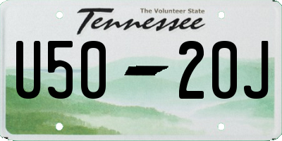 TN license plate U5020J
