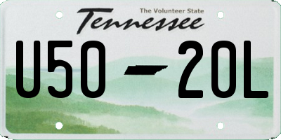 TN license plate U5020L
