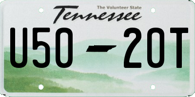 TN license plate U5020T