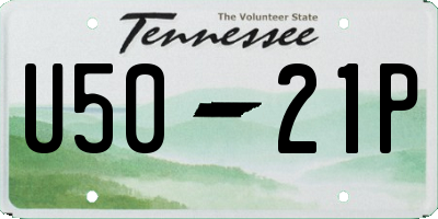 TN license plate U5021P