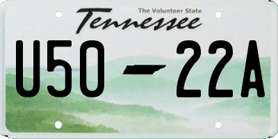 TN license plate U5022A