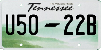 TN license plate U5022B